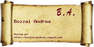 Bozzai Andrea névjegykártya